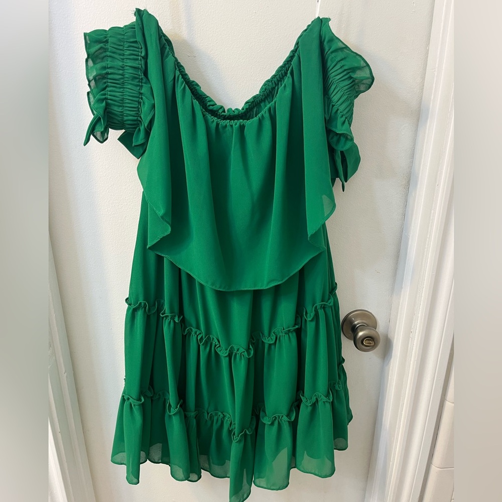 Lulu's Vibrant Green Dress
